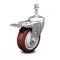 Service Caster 4 Inch Maroon Polyurethane Swivel 3/8 Inch Stem Caster with Total Lock Brake SCC SCC-TSTTL20S414-PPUB-MRN-381615 - alternate 1